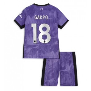 Liverpool Cody Gakpo #18 Replika Babytøj Tredje sæt Børn 2023-24 Kortærmet (+ Korte bukser)
